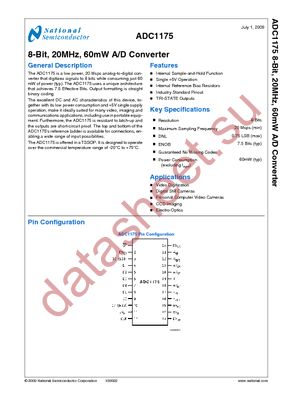 ADC1175CIJMX datasheet  